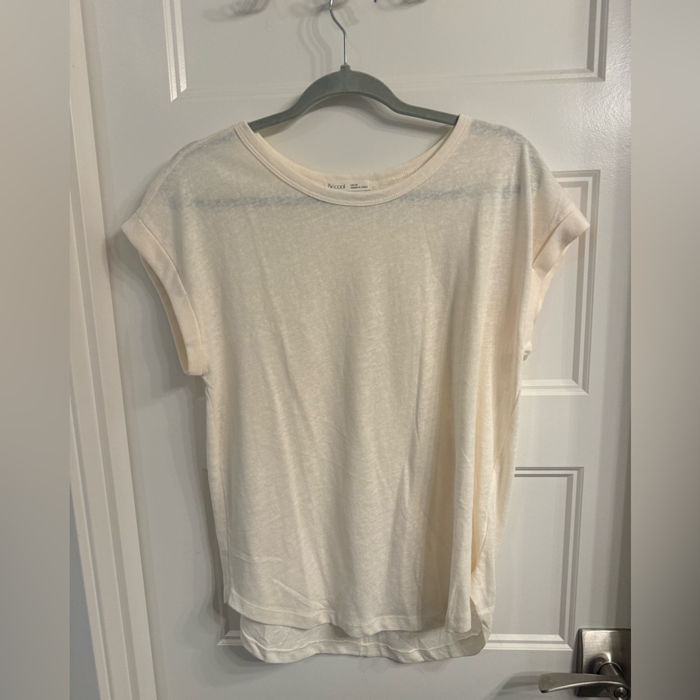 NWOT Bécool Cream Short Sleeve Tee- Medium